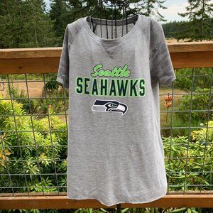 Seattle Seahawks Gray Short Raglan Sleeve T-shirt